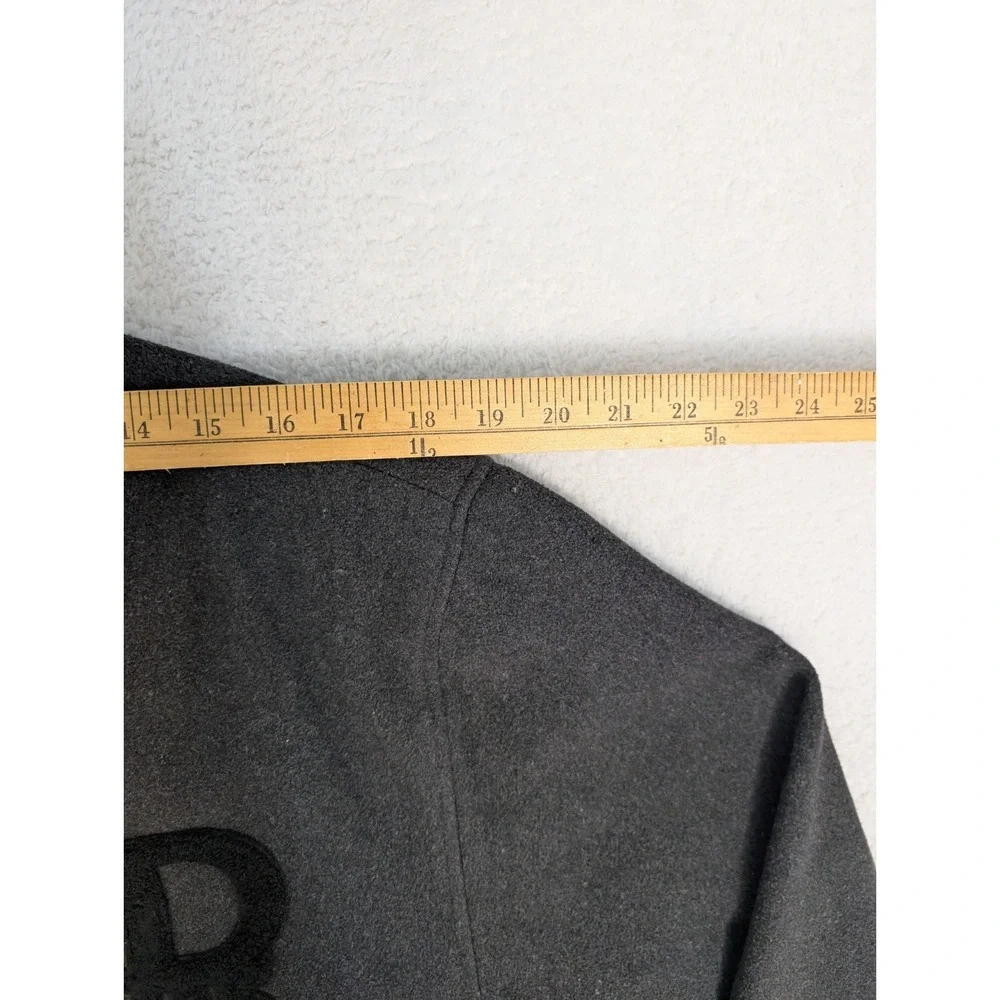 Dravus Varsity Letterman Jacket‎ Mens XL Black Gray Snap Button Up Wool Nylon